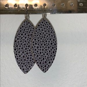 Grey and black earrings